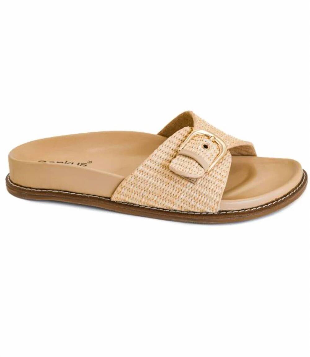 NEW CORKYS FOOTWEAR women's passport sandal in raffia